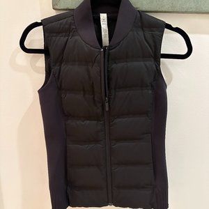 Black Lululemon Down Zip Vest